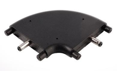 Winkelverbinder Mia flach, schwarz 