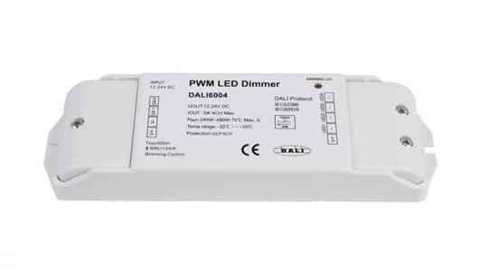 DALI PWM Dimmer CV 4CH, 12/24V, 5A/Channel 